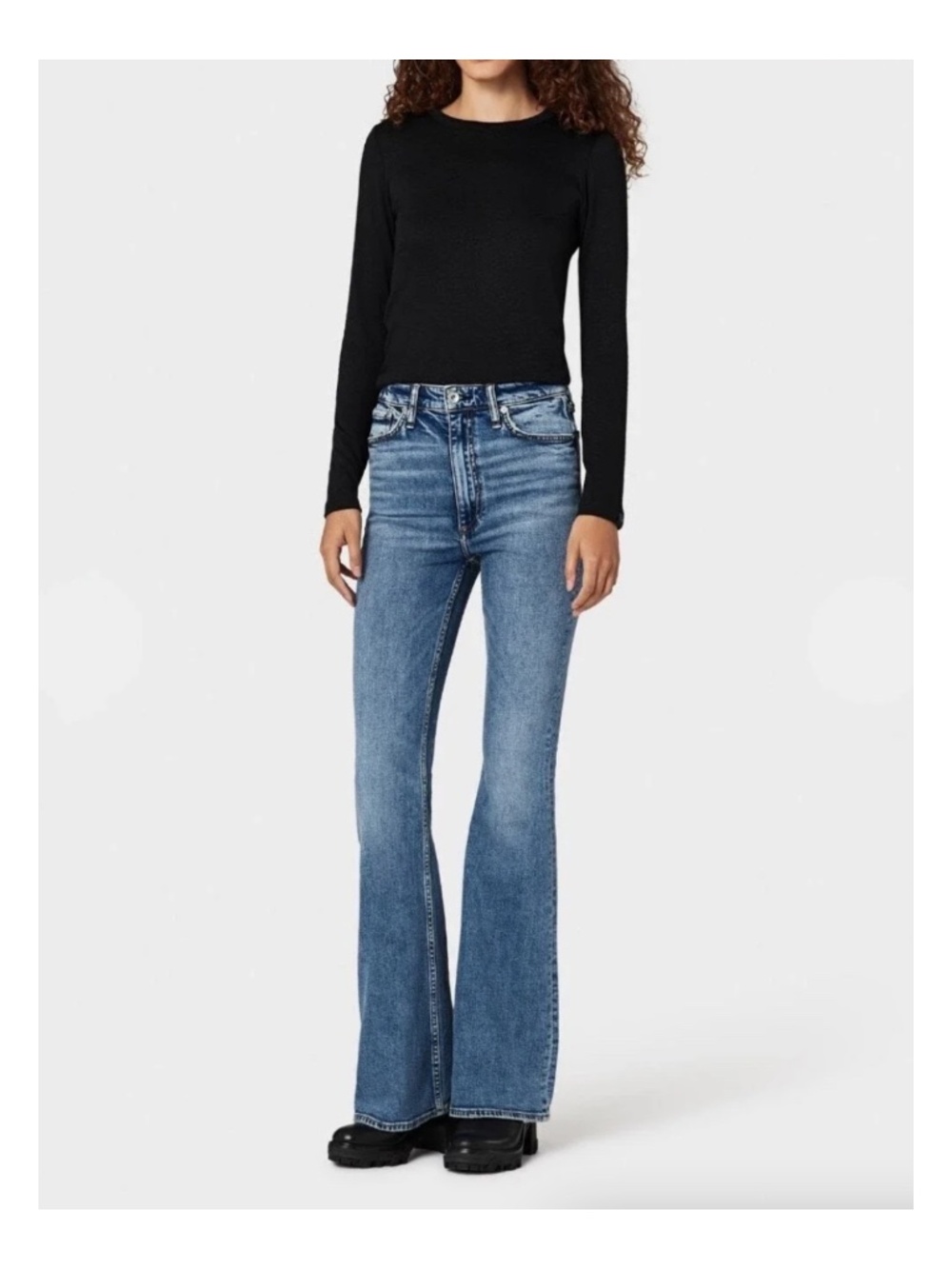 Rag & Bone Casey High-Rise Flare Jean Norwalk Blue Women’s Size 34